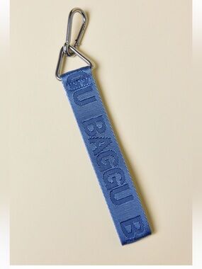 BAGGU Steel Blue Branded Key Fob Strap - NEW NWT